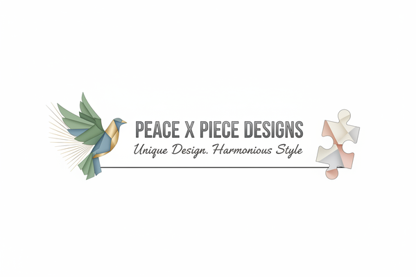 Modern hero banner for Peace X Piece Designs